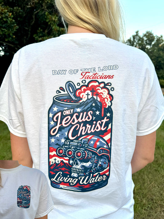 Living Water Red White & Blue Can